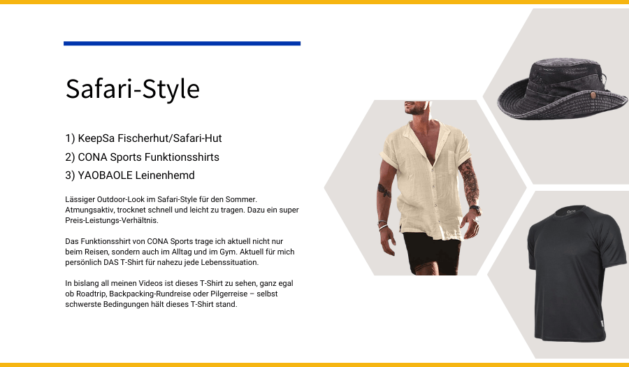 Packliste Safari-Style - Jakobswege